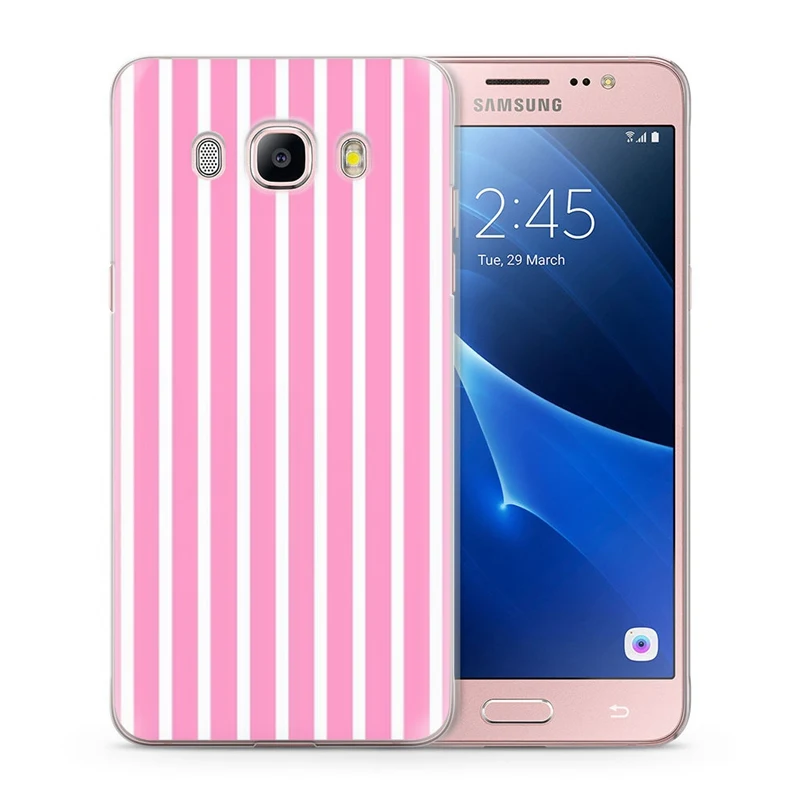 For Funda Samsung Galaxy J5 2016 Case J510 J510F Colorful Flower Flora Pink Love Painted Cute Pattern Clear Soft TPU Q041 |