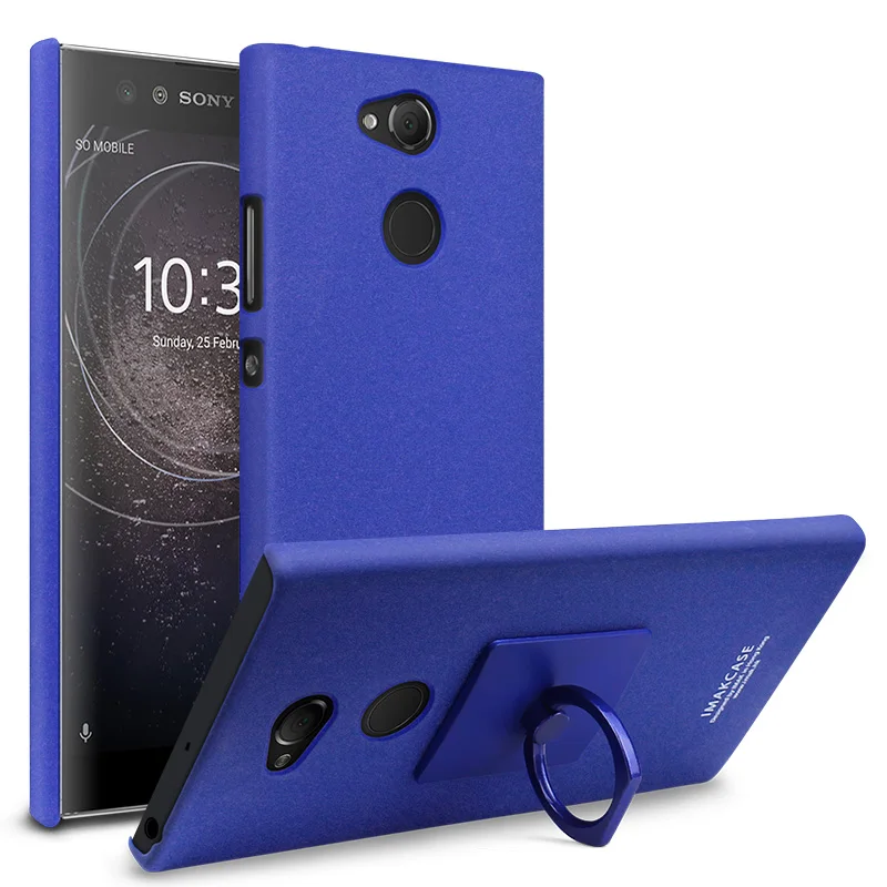 iMak Cowboy Frosted Phone Case For Sony Xperia XA2 + Ring Holder Screen Protector Film Ultra case |