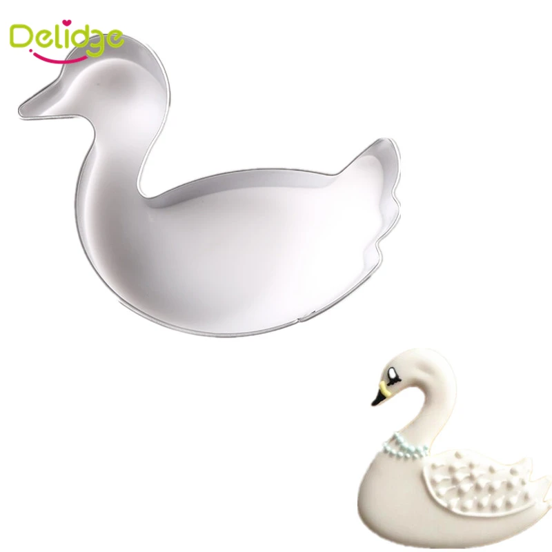 Delidge 1 шт. формочки для печенья с маленьким лебедем из нержавеющей стали прополки