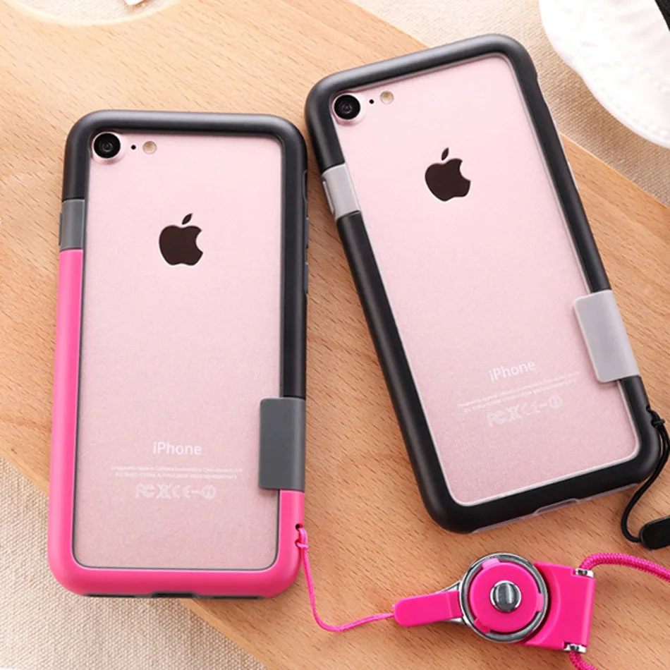 Мягкий ТПУ бампер чехол для iPhone 8 Plus защита кожи Силиконовый противоударный