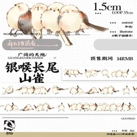 10 pcs1lot washi masking tapes bird seal decorative adhesive scrapbooking diy paper japanese stickers 1 5cm10m