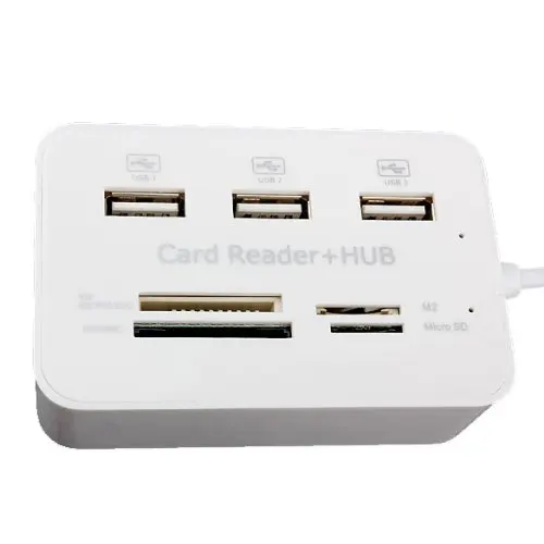 3 порта USB 2 0 концентратор мульти кард ридер для Sd/mmc/m2/ms Mp все в одном (белый)|port usb