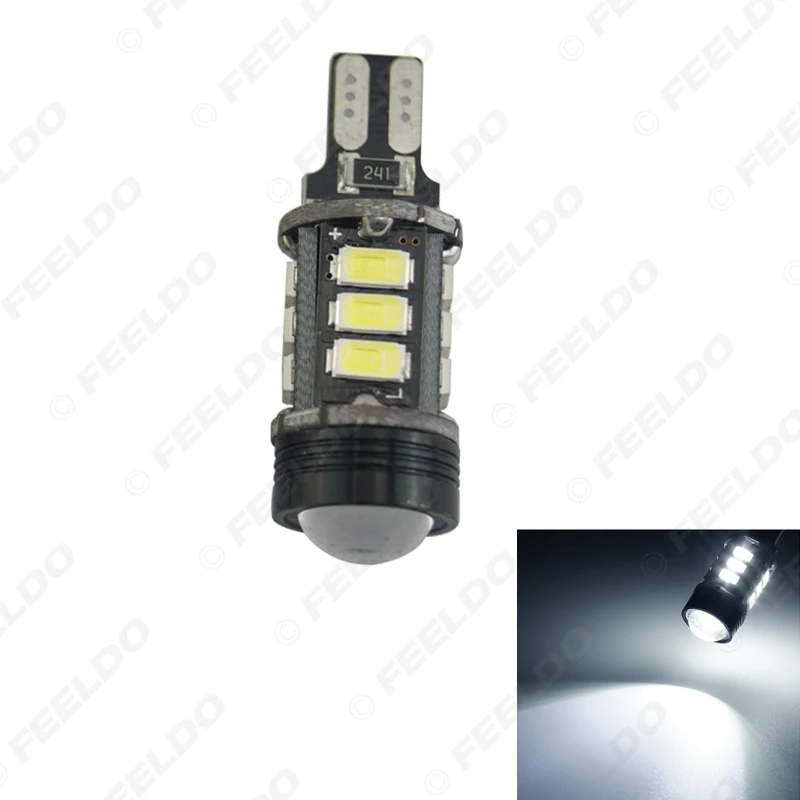 FEELDO 2 шт. 3 Цвет T15 5730SMD 12 светодиодный + 1 5 W 9W LED автомобиль светильник Canbus НЕТ ОШИБОК