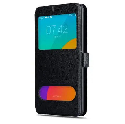 Чехол-книжка для samsung Galaxy J3, чехол для samsung J3, кожаный чехол с окошком для быстрого просмотра, чехол для samsung J3 J320F - Цвет: black