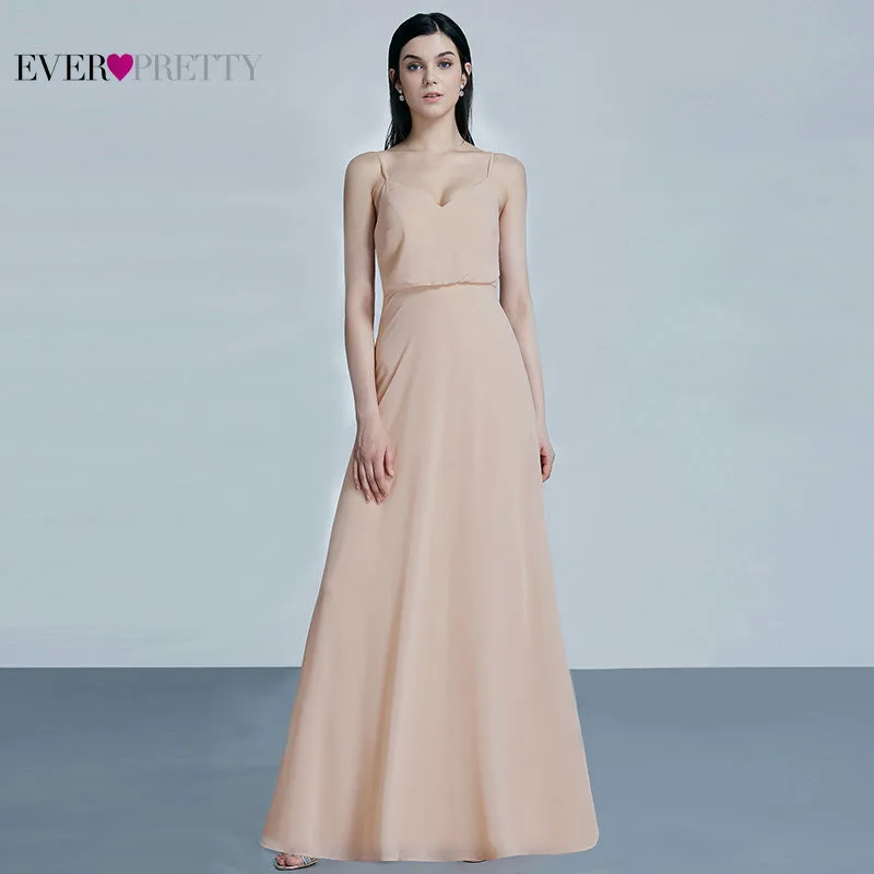 Burgundy Bridesmaid Dresses Wedding Ever Pretty New Summer 7 Styles Sparkle Blush Pink Wedding Guest Gowns Vestido Madrinha - Цвет: EP07368BH Chiffon