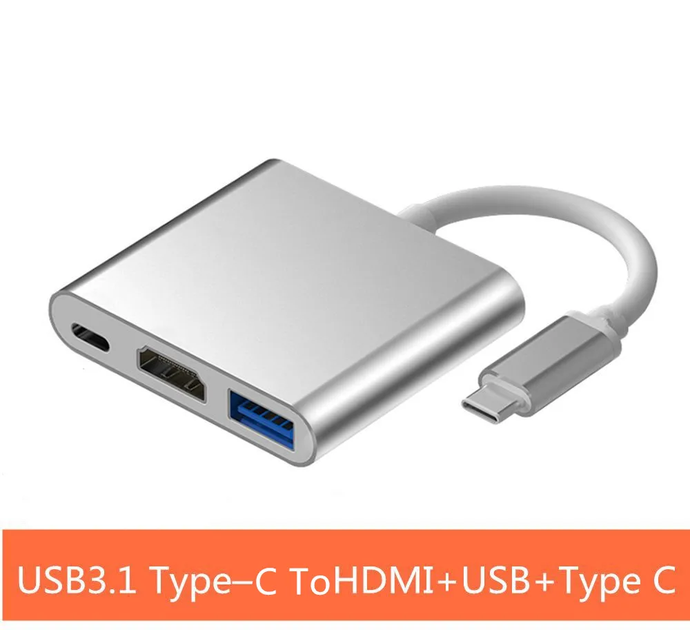 Адаптер для зарядки USB 3 0 с портом Type C на HDMI адаптер Samsung S8 + Plus MacBook Pro Pixel Huawei