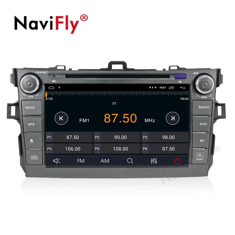 Автомобильный мультимедийный плеер 2din 2 + 32G Android 9 1 dvd для Toyota corolla 2007 2008 2009 2010 2011