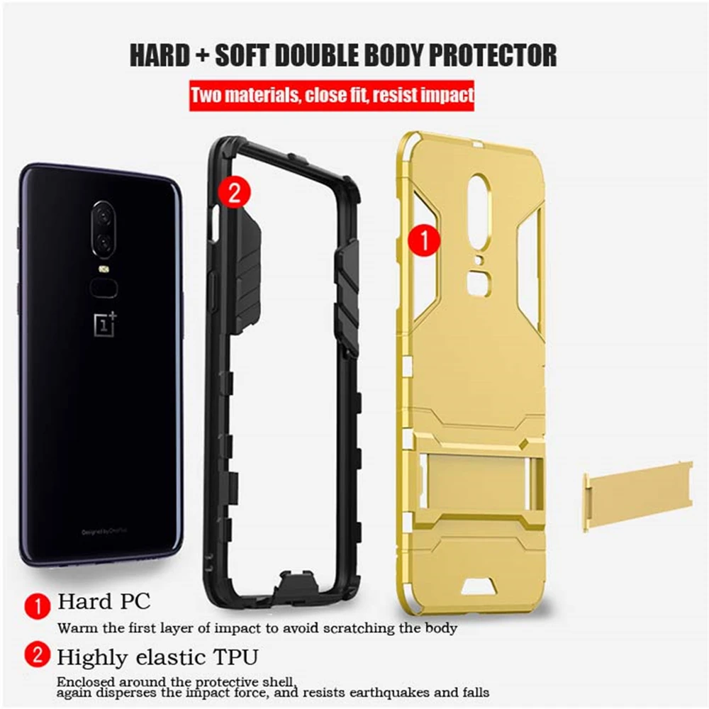 CBLGSXBABY Case For Oneplus 5 5T 6 6T 7 one plus T Pro Cover Silicone Shockproof Protection PC+TPU Armor Back Phone Coque |
