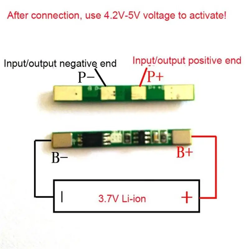 5 шт./лот 1S 3,7 V 3A литий-ионный BMS PCM плата защиты батареи pcm для 18650 литий-ионный аккумулятор