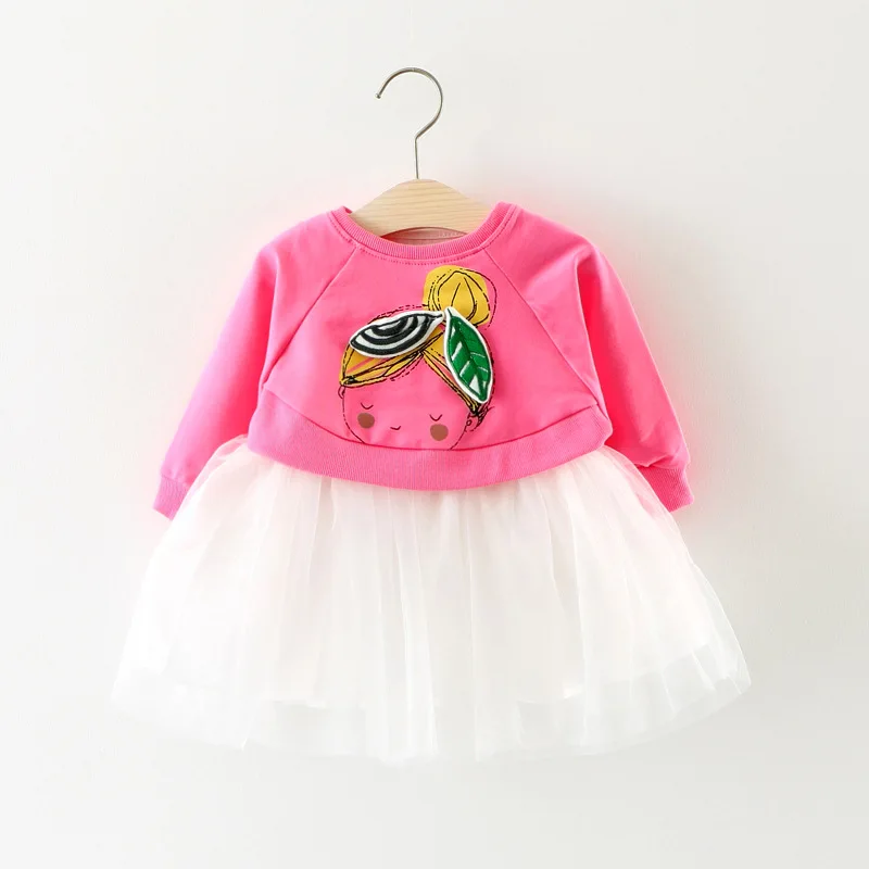 Girls Dresses Robe Fille 2017 Autumn &amp Winter Cartoon Head Dress Long Sleeve Tops Mesh Party Wedding Princess Tulle Sundress | Детская