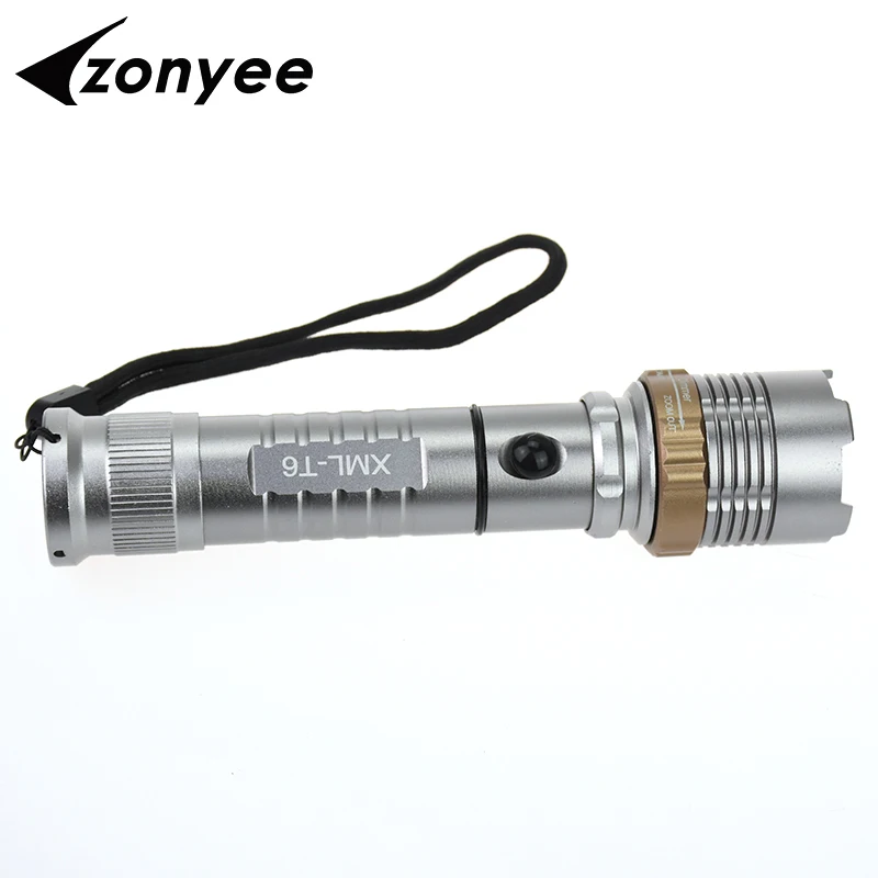 Zonyee фонарь T6 Cree XM-L алюминиевый защитный велосипед для кемпинга 18650 батарея Led