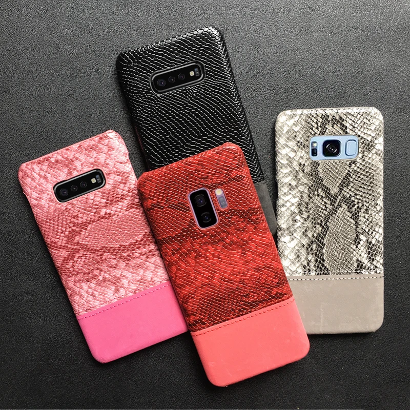 Винтажный чехол для телефона с текстурой змеиной кожи Samsung S10 S8 S9 Plus Lite из