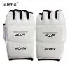GOBYGO Half Finger Boxing Gloves PU Leather MMA Fighting Kick Boxing Gloves Karate Muay Thai Training Workout Gloves Kids Men 2