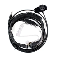 1 pin 3 5mm flexible throat controlled finger ptt mic earpiece covert air tube headset for iphone smart cell phone for xiaomi