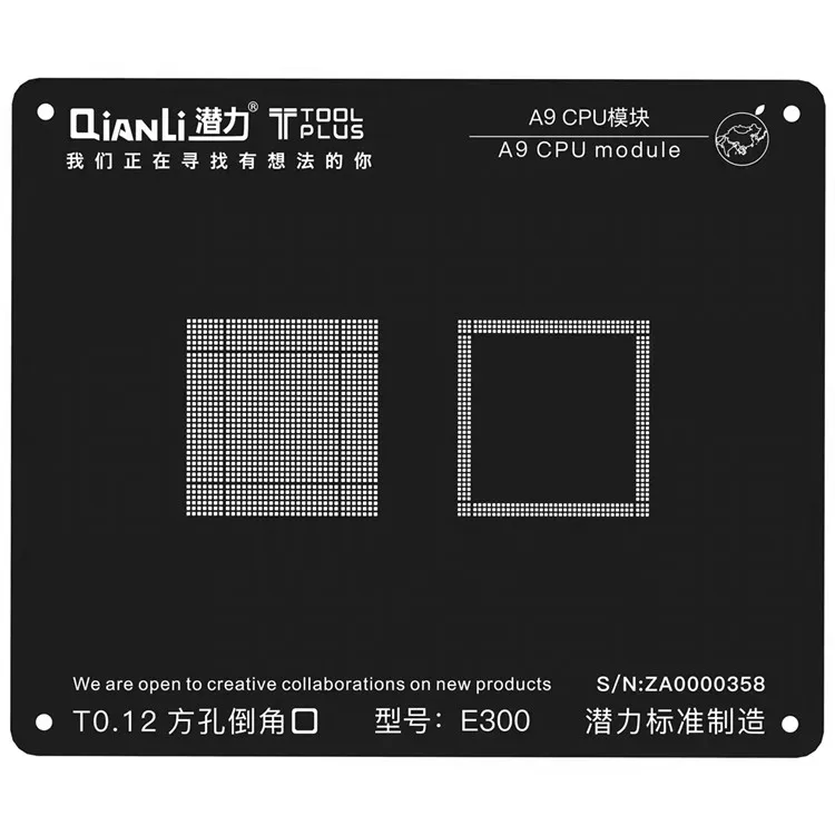 3D/2D QianLi CPU A12/A11/A10/A9/A8/A7 ОЗУ Reballing черный трафарет растительная Оловянная стальная