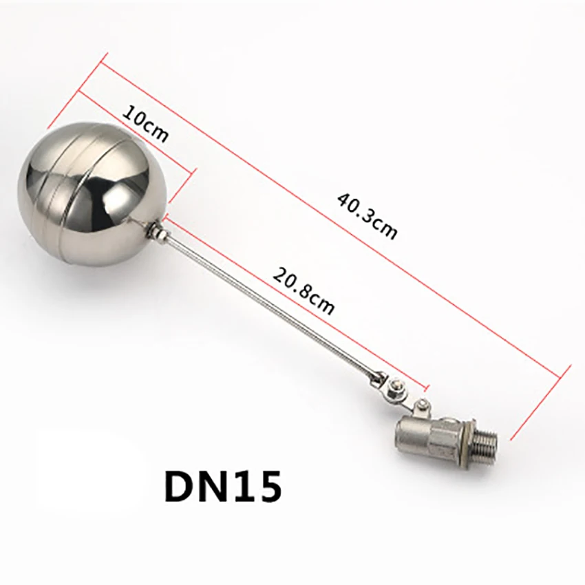 

DN15 Stainless Steel Valve Core Water Tank Liquid Level Adjustment Float Ball Valves Dia 17mm,Length 37.5mm High Quality