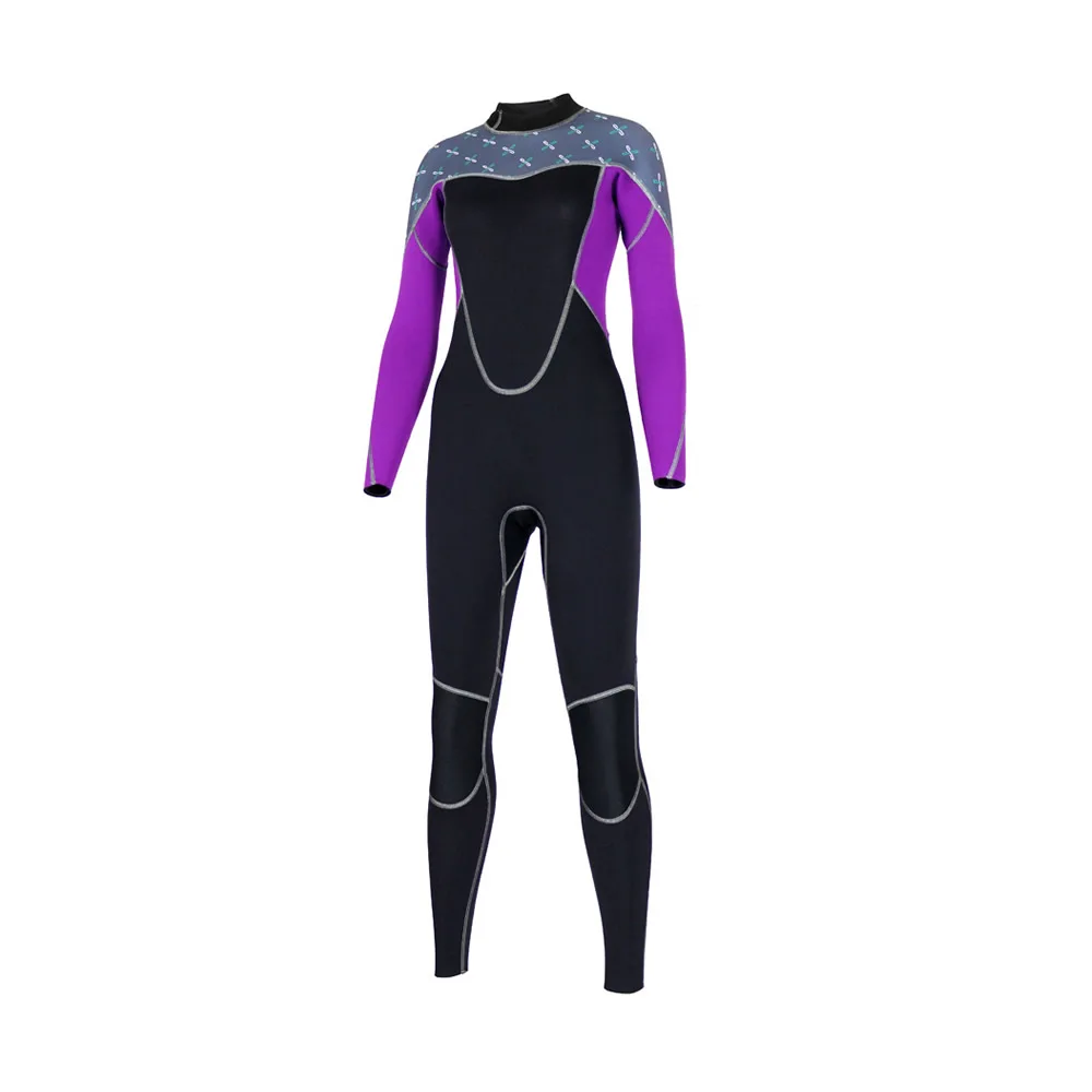 

SLINX 2mm Women Wetsuit Neoprene Long-sleeved Female Keep Warm Full Body Scuba Surfing Wetsuits Patchwork Diving Suit Swimsuit