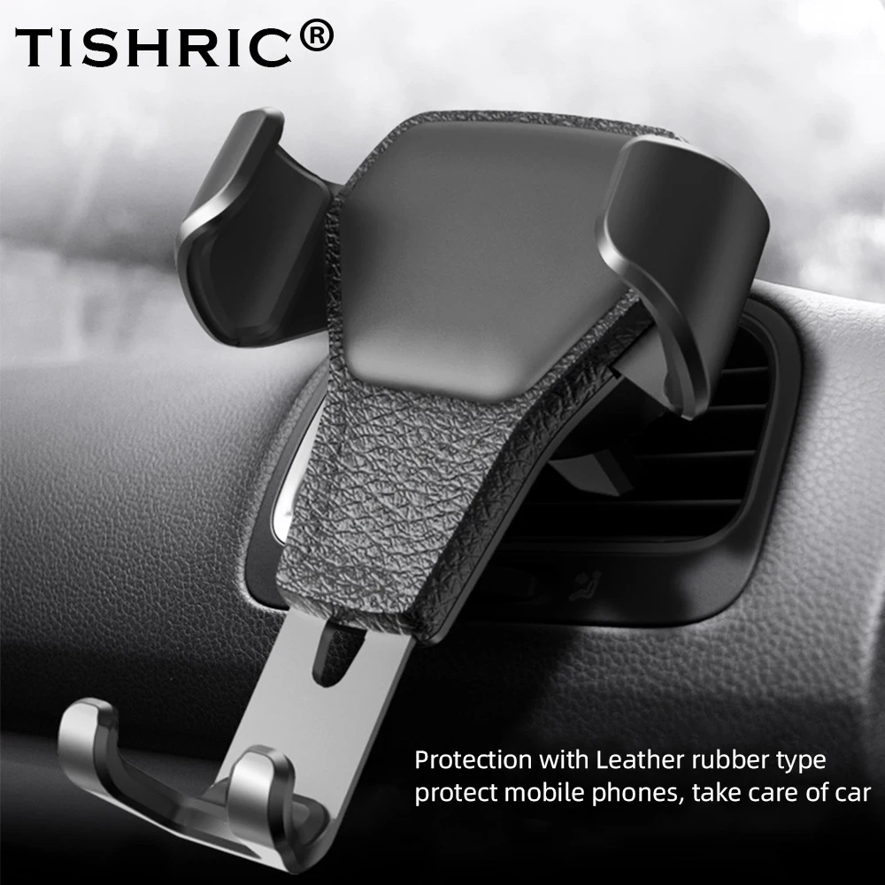 TISHRIC, универсальный автомобильный держатель для телефона, Gravity Air Vent, подставка, крепление, клипса, автомобильный держатель, без магнита, для samsung/huawei/Xiaomi/iPhone 7 x