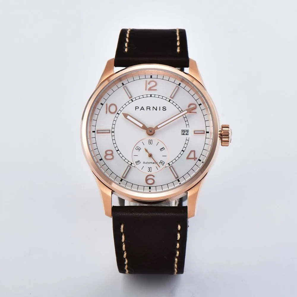 

Часы наручные Parnis Мужские механические, люксовые брендовые механические светящиеся с автоподзаводом, с календарем и сапфировым стеклом, 41 ...