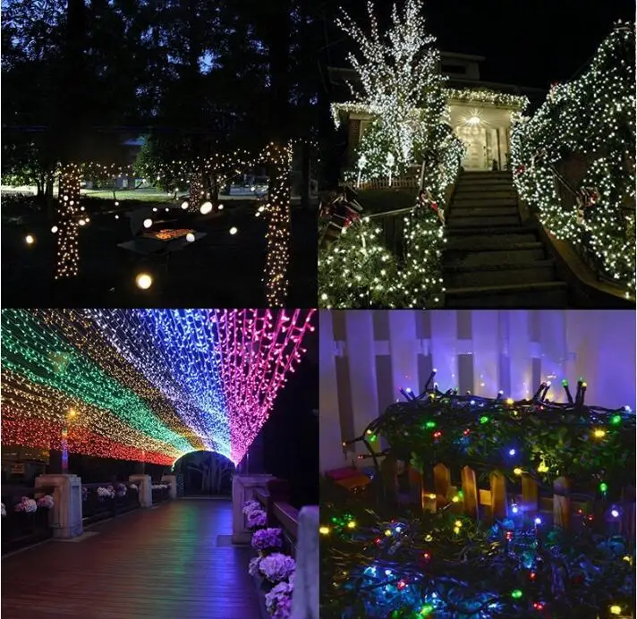 Solar Lights Outdoor 59ft 100 LED Fairy Ambiance lights for Patio Lawn Garden Home Wedding Holiday Christmas Xmas tree | Освещение