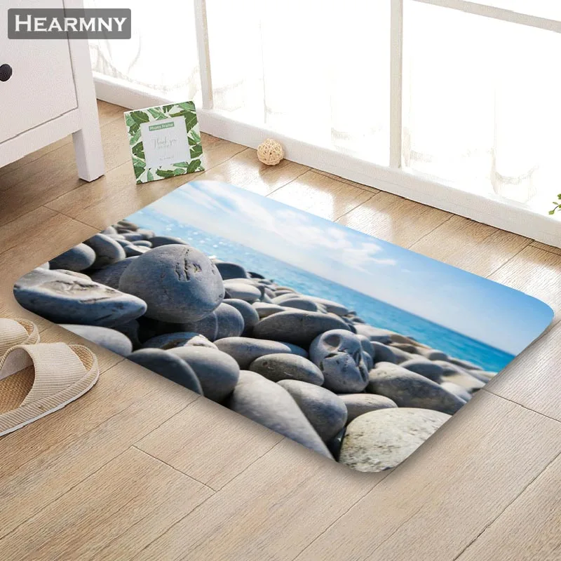 Nice Stone Flowers Doormat Outdoor Floor Mat Home Creative Super Soft Absorbent Bathroom Door Entrance 40X60cm 50x80cm | Дом и сад