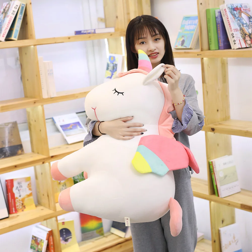 Новые мягкие игрушки для сидения единорога Kawaii Мягкие плюшевые детей диванные