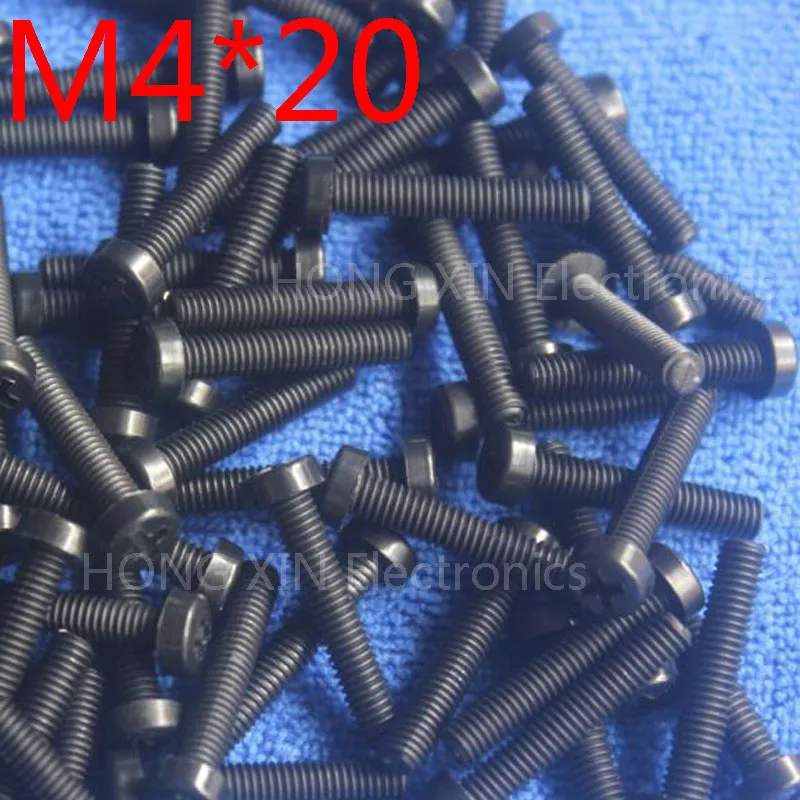 M4 * 20 черный мм 1 шт. круглый нейлоновый винт пластиковые болты совершенно новые RoHS