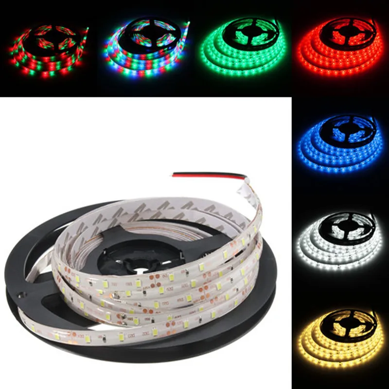 

Hot sale 5M 300Leds waterproof RGB Led Strip Light 3528 DC12V 60Leds/M Flexible Light Led Ribbon Tape Home Decoration Lamp