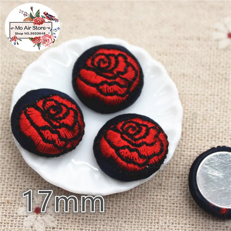 10 шт. декоративные пуговицы с вышивкой 17 мм | Дом и сад