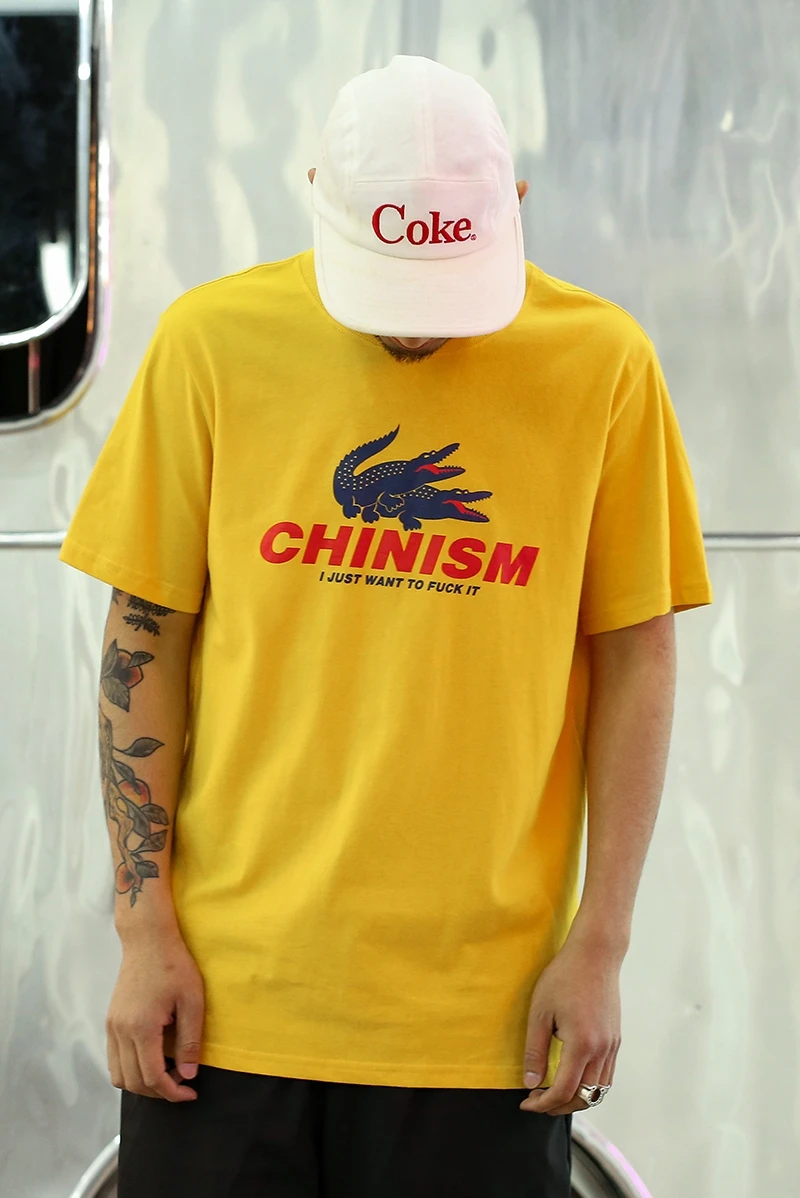 CHINISM 2018 летние любящее крокодиловый печатных прикольные футболки Стильные