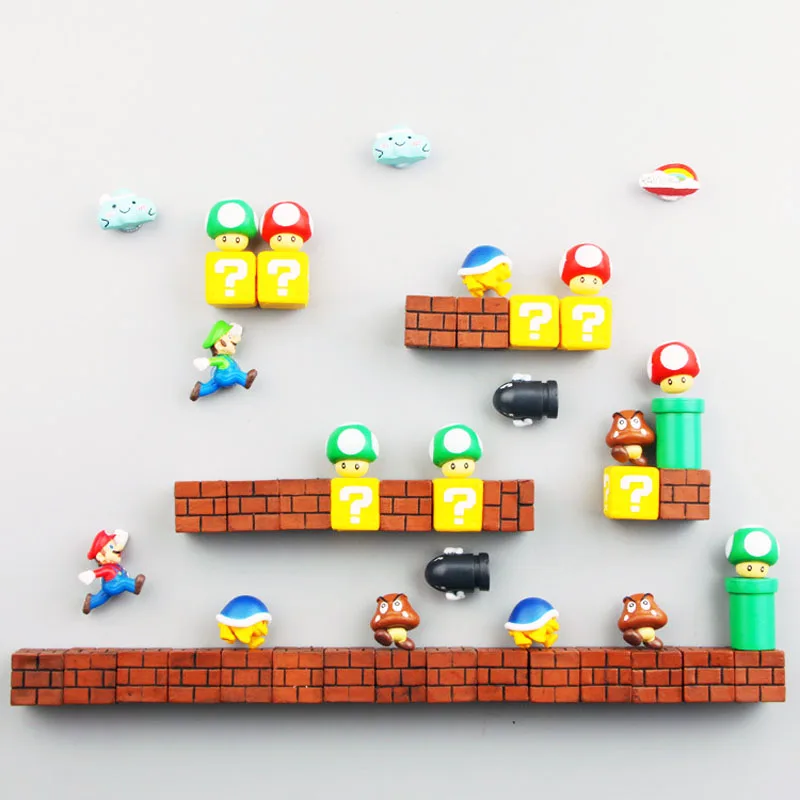 10 шт. магниты Марио наборы для холодильника DIY мультфильм персонаж сочетание