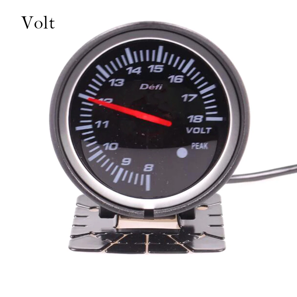 Volt Df Advance 2,5 дюймов Автомобильный манометр белый и красный светодиодный светильник Вольтметр и Тахометр Температура воды Температура масла турбо Масляный Пресс топливный Пресс автоматический манометр - Цвет: Volt