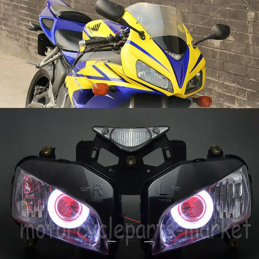 Фара мотоцикла полностью собранная W/Red Angel Demon Eyes для Honda CBR1000RR CBR 1000 RR 2004 2005 2006 2007
