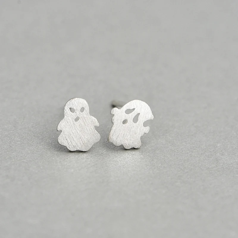 Асимметричные женские серьги-гвоздики 925SV с проволочным рисунком маленькие