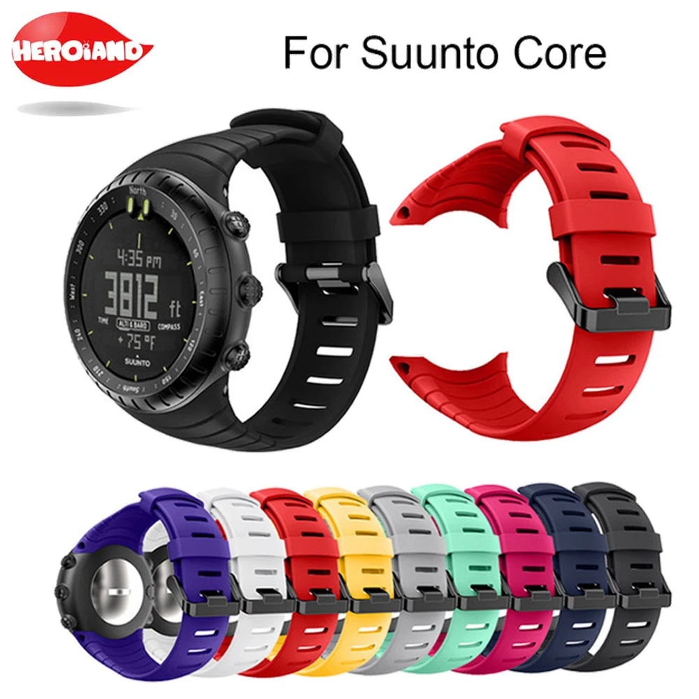 Ремешок силиконовый для Suunto Core сменный Браслет наручных часов аксессуары