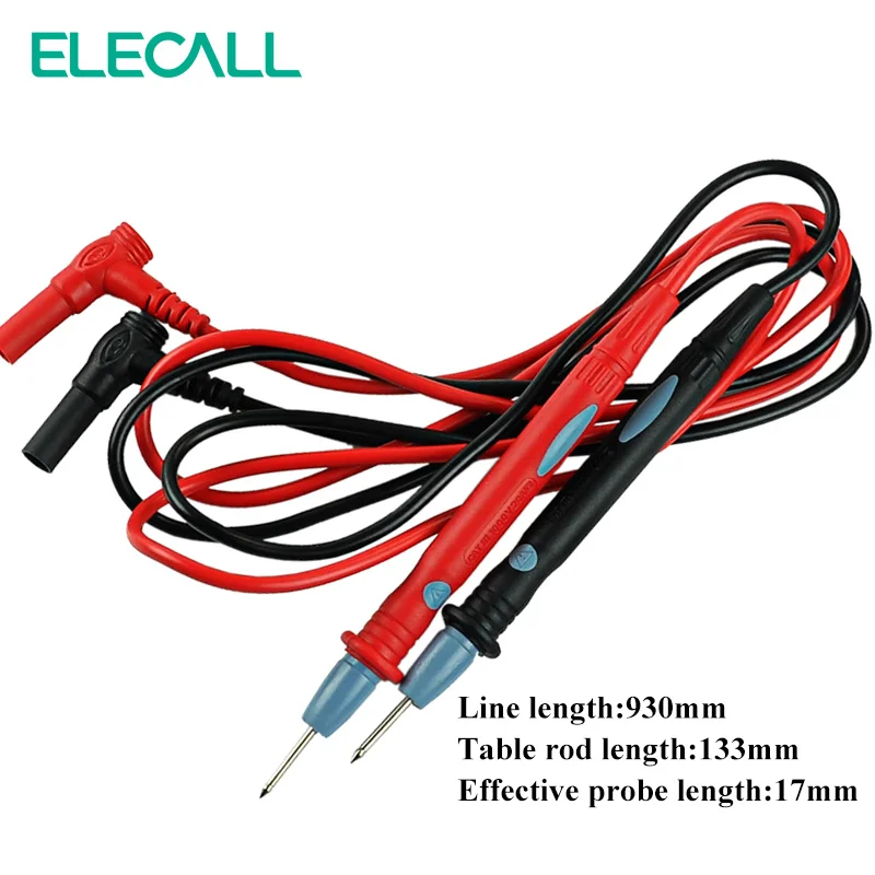 

ELECALL A02 Needle Tip Probe Test Leads Pin Hot Universal Digital Multimeter Multi Meter Tester Lead Probe Wire Pen Cable 17mm