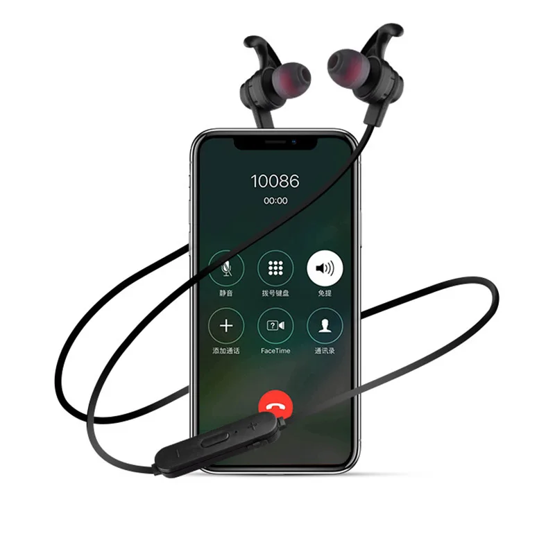 Магнитные наушники FDBRO спортивные Беспроводная Bluetooth гарнитура стереонаушники с