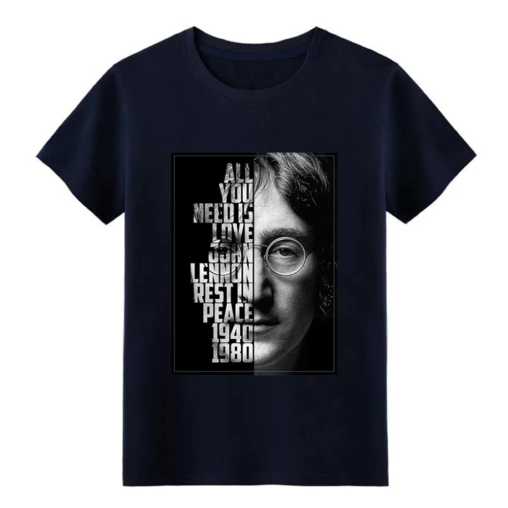 Мужская футболка Jhon Lennon персонализированная с круглым воротником унисекс милая