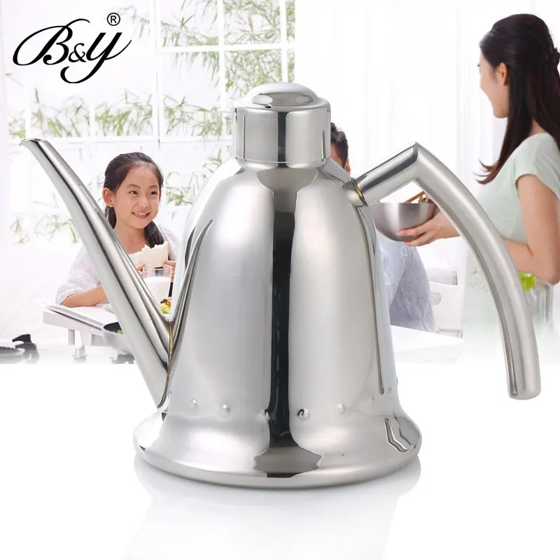 Герметичная банка для масляного уксуса соевого соуса 500 мл из нержавеющей стали