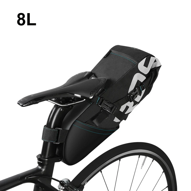 8L Roswheel велосипедная сумка, велосипедное седло, заднее сиденье, сумки для хранения, велосипедная сумка, аксессуары - Цвет: 8L
