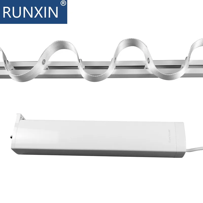 

S-type wave curtain motorized electric curtain rail, KT82TS, 4 wires motor