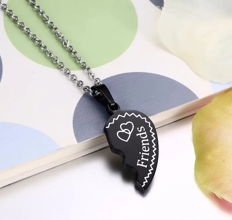 Модное ожерелье с подвеской в виде сердца для лучшего друга zorcins 2020 цепь из
