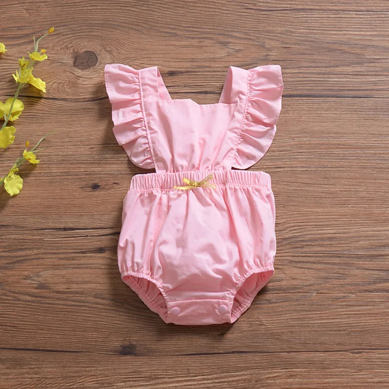 Комбинезон принцессы с оборками без рукавов для новорожденных девочек
