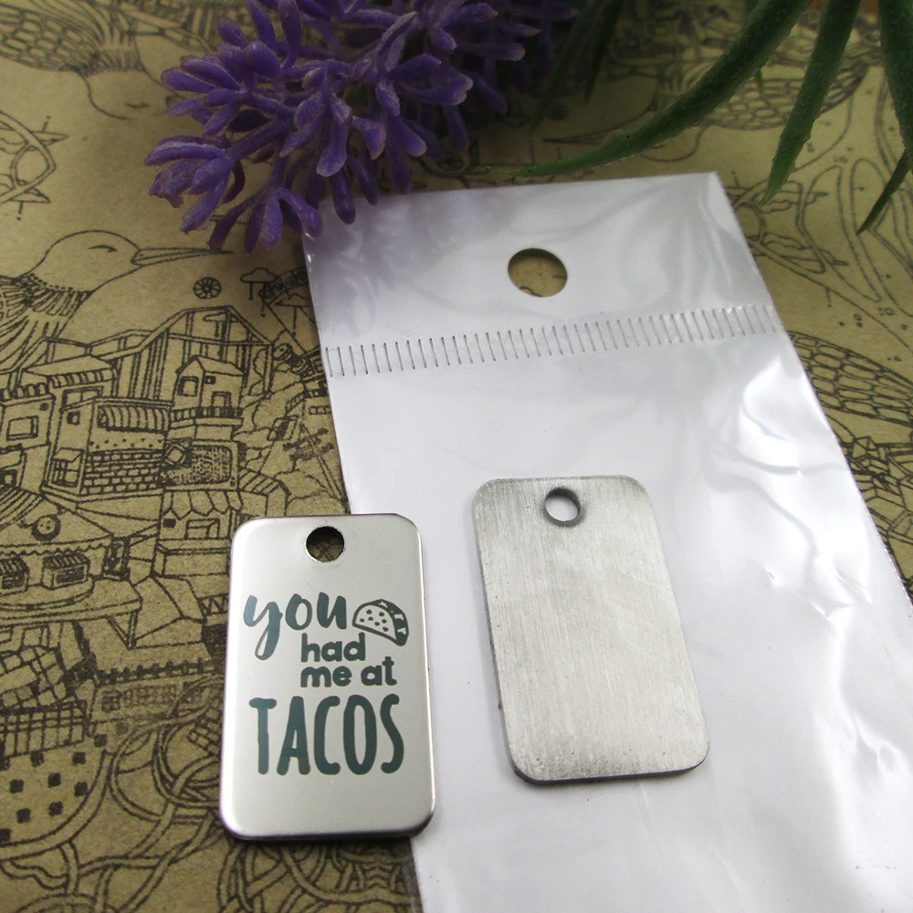 Подвески из нержавеющей стали you had me at tacos 5 стилей подвески сделай сам для
