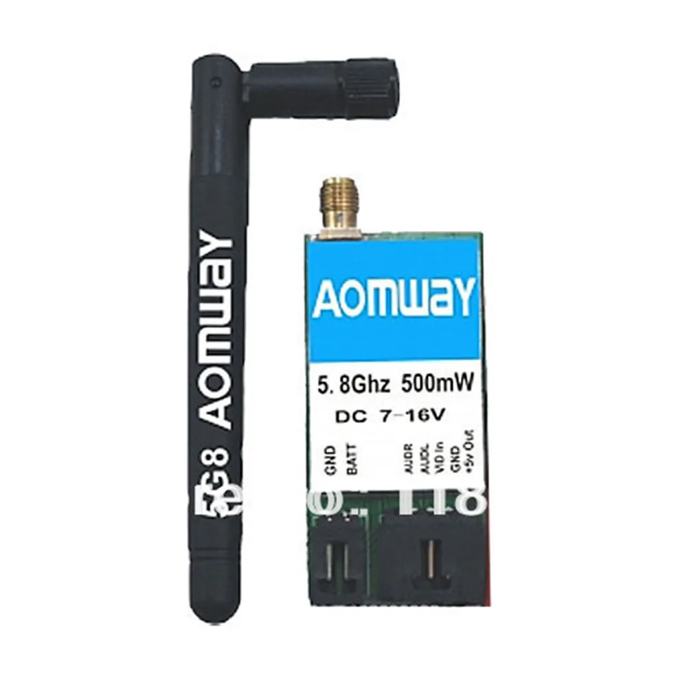 

Aomway 5.8G 5.8GHZ 500mW TX audio and video transmission AV TX (suit for Fatshark) for FPV RC Airplane DJI Gopro long range