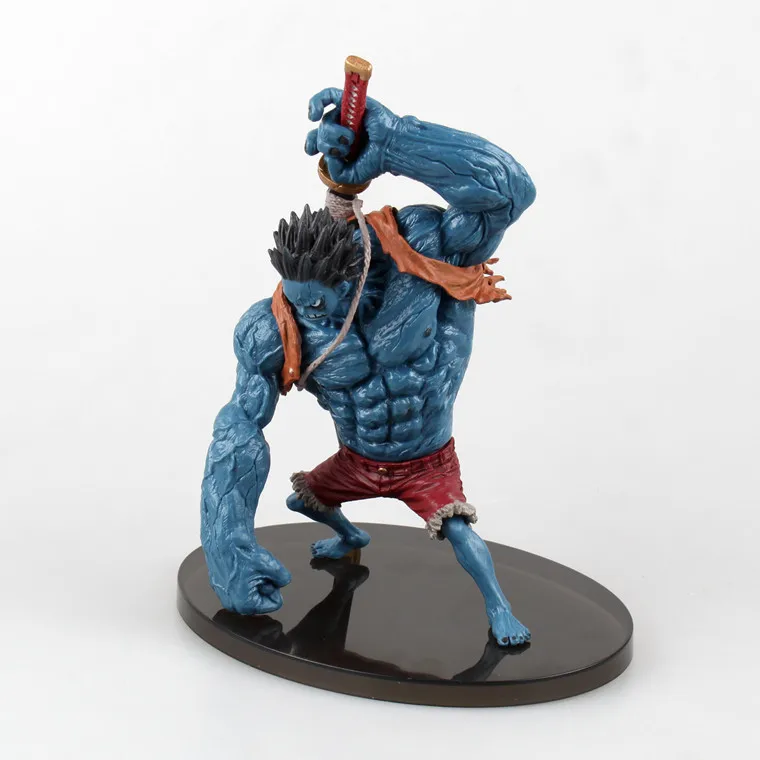 1 шт. аниме одна штука фигурка синий кошмар обезьяна д Луффи ПВХ 18 см Pesadilla Luffy