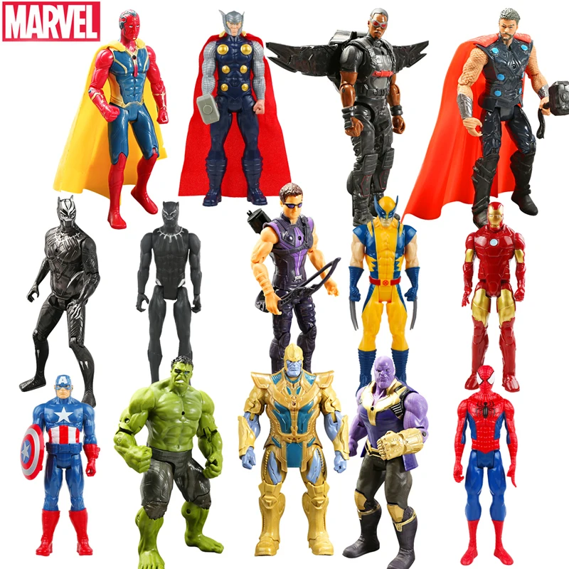 24 шт./компл. Hasbro Марвел Мститель фигурка игрушки Халк Капитан Америка Железный человек паук супер герой Модель Куклы Детский подарок