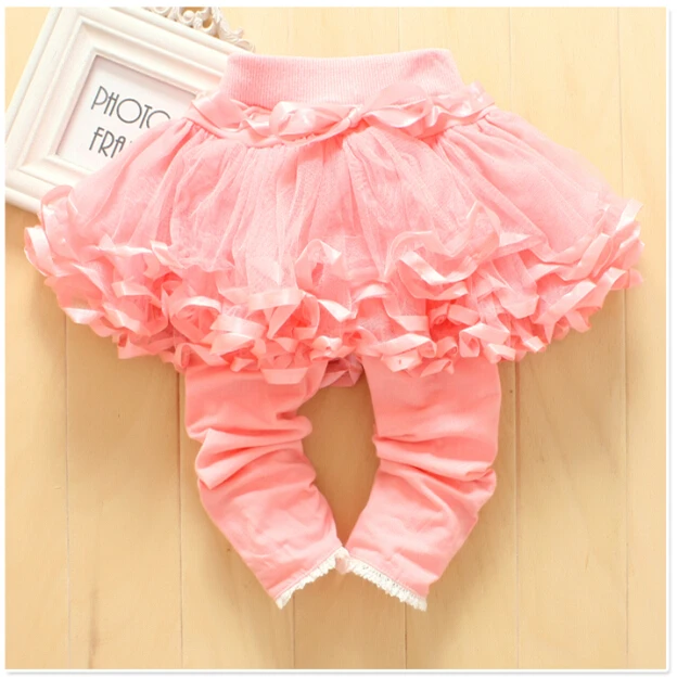 Детские леггинсы штаны для девочек детская юбка пачка с цветочным рисунком