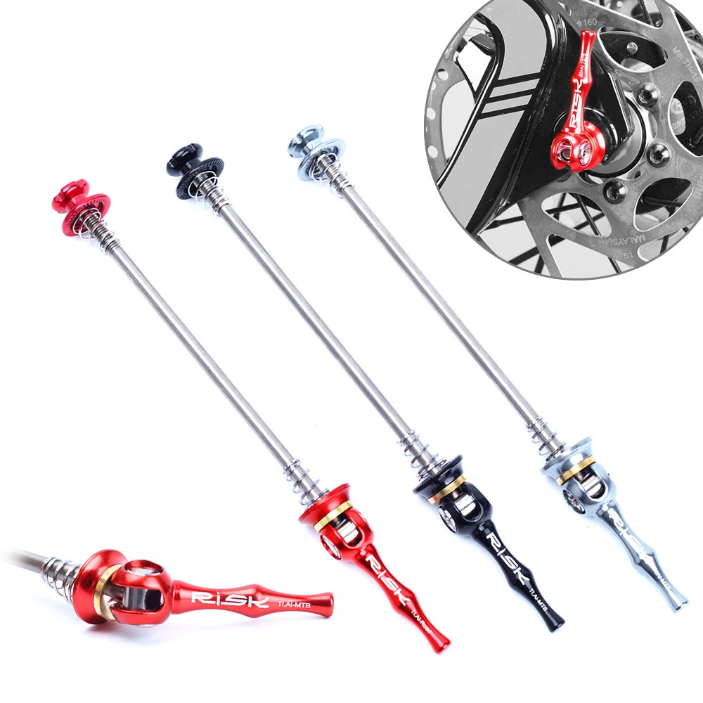 

1 Pair Mountain Road Bike Cycling Bicycle Wheel Hub QR Quick Release Skewer Titanium Alloy Axle Front & Rear Set