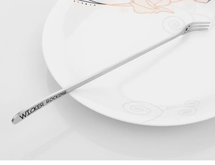 1 шт. столовые приборы из нержавеющей стали с длинной ручкой KX 215|fruit fork|dessert cake